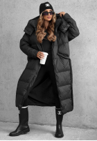 Długa puchowa Geacă z kapturem Want Winter negru