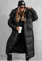 Długa puchowa Geacă z kapturem Want Winter negru