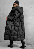 Długa puchowa Geacă z kapturem Want Winter negru