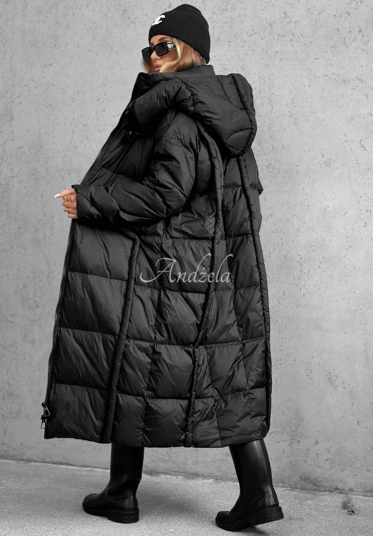 Geacă lungă din puf cu glugă Want Winter
