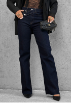 Pantaloni din denim straight Bad Babe bluemarin