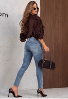 Pantaloni din denim skinny Break Rules albastre