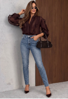 Pantaloni din denim skinny Break Rules albastre