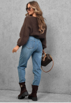 Pantaloni din denim banana Quiet Days albastre