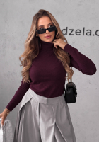 Dopasowany Pulover z golfem Solange mov afină