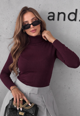 Pulover mulat cu guler rol Solange