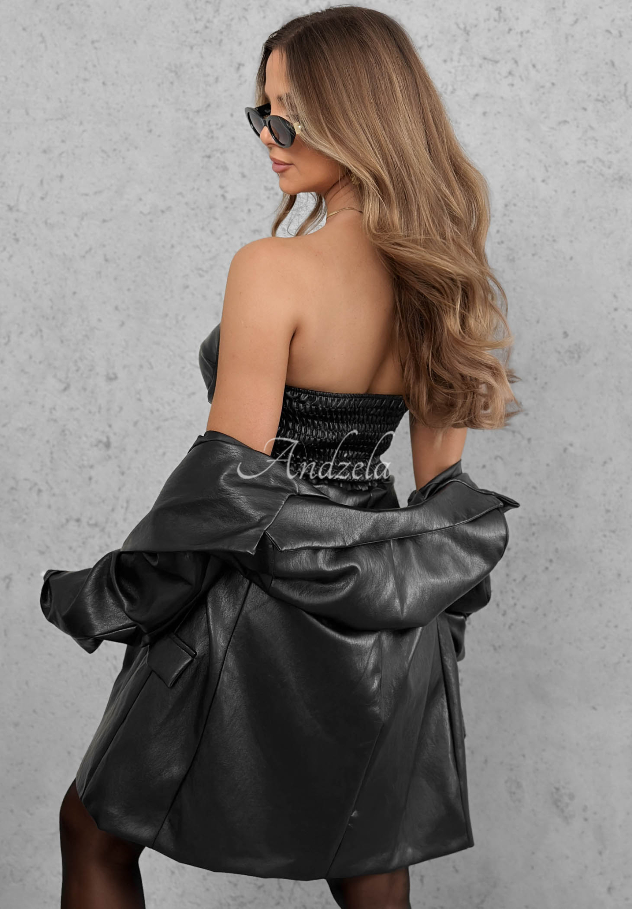 Top     corset scurt din piele Dangerous Darling