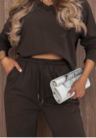 Bluză longsleeve z dekoltem w serek Simple Day burgundowa