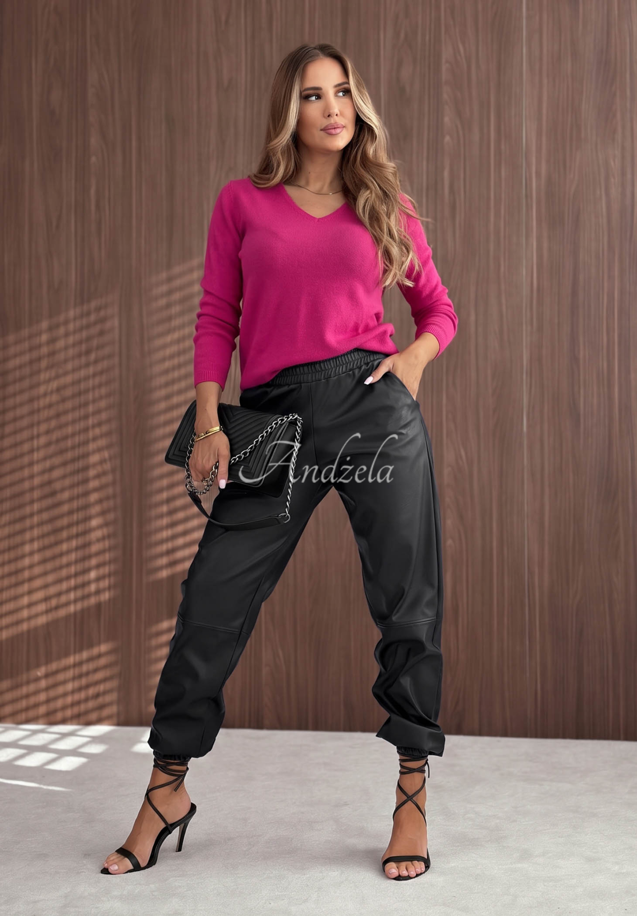 Pulover oversize din vâscoză cu decolteu în V Modern Soul