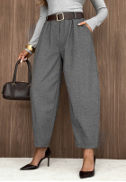 din material textil Pantaloni z paskiem Autumn Air bej