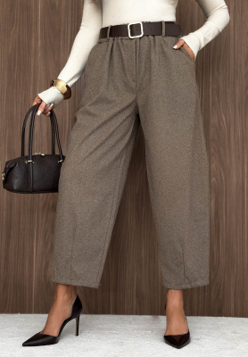 Pantaloni balloon din vâscoză cu curea Autumn Air
