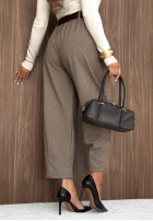 din material textil Pantaloni z paskiem Autumn Air bej