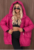 Pikowana Geacă z kapturem Coldest Of Times roșie
