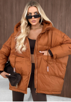 Pikowana Geacă z kapturem Coldest Of Times roșie