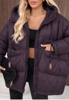 Pikowana Geacă z kapturem Coldest Of Times roșie