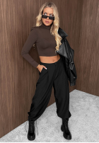Scurtă Bluză longsleeve Sassy Muse negru