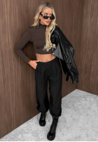 Scurtă Bluză longsleeve Sassy Muse negru