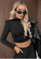Scurtă Bluză longsleeve Sassy Muse negru