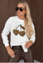 Hanorac z wisienkami Chic Cherries albă