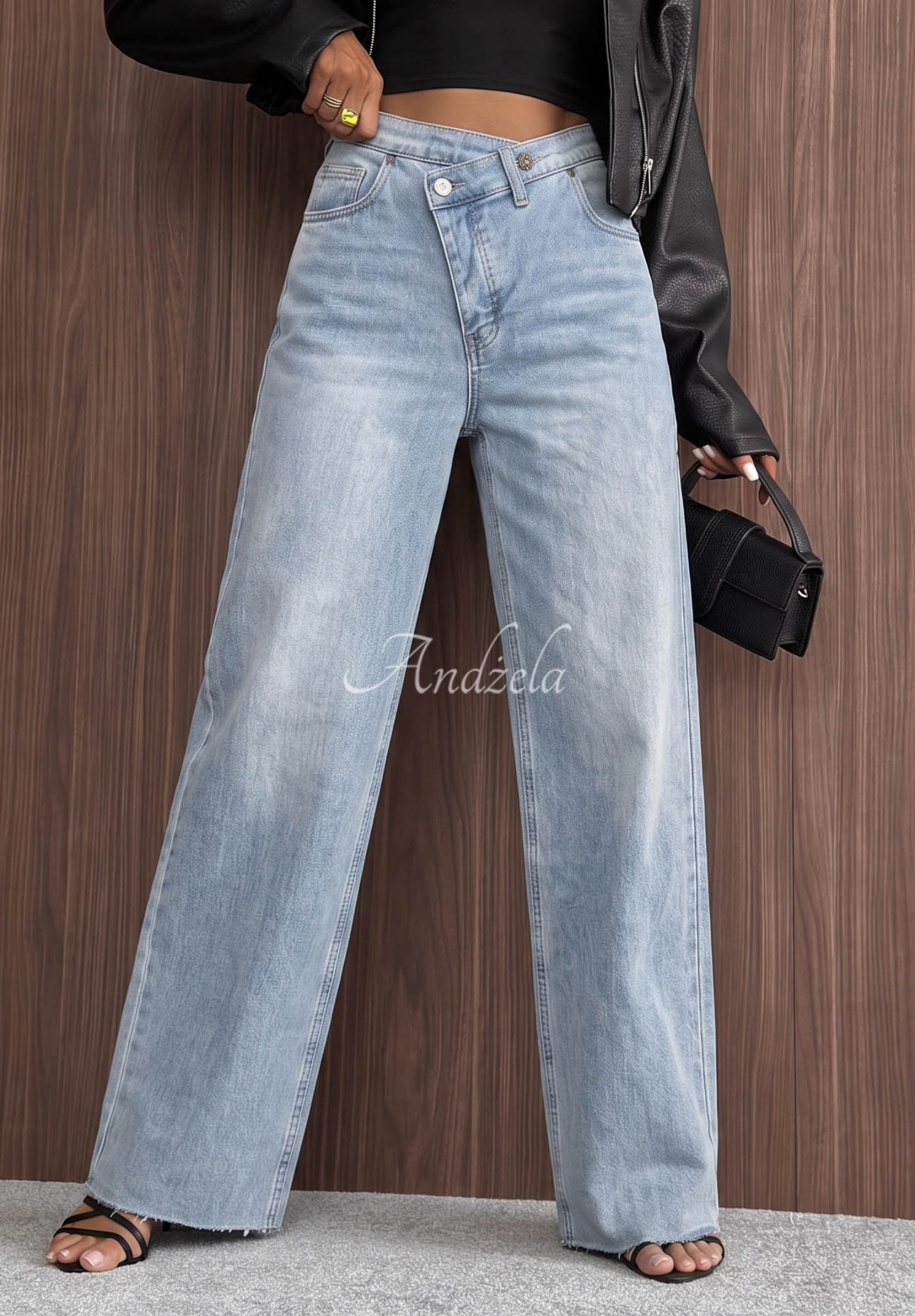 Blugi wide leg Morning Calm