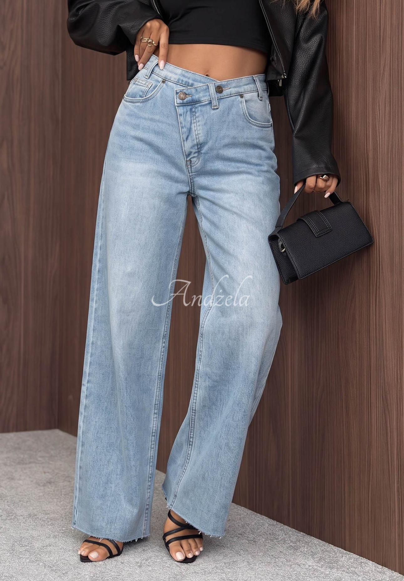 Blugi wide leg Morning Calm