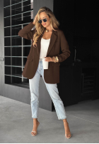 Sacou oversize Best Version ciocolatie