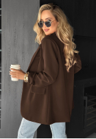 Sacou oversize Best Version ciocolatie