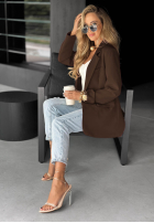 Sacou oversize Best Version ciocolatie