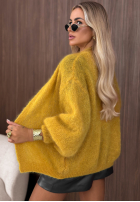 Krótki Cardigan Comfort First muștar