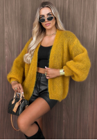Krótki Cardigan Comfort First muștar