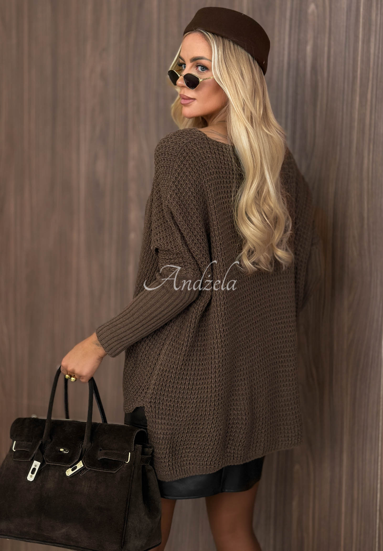 Pulover oversize asimetric Amber Knit