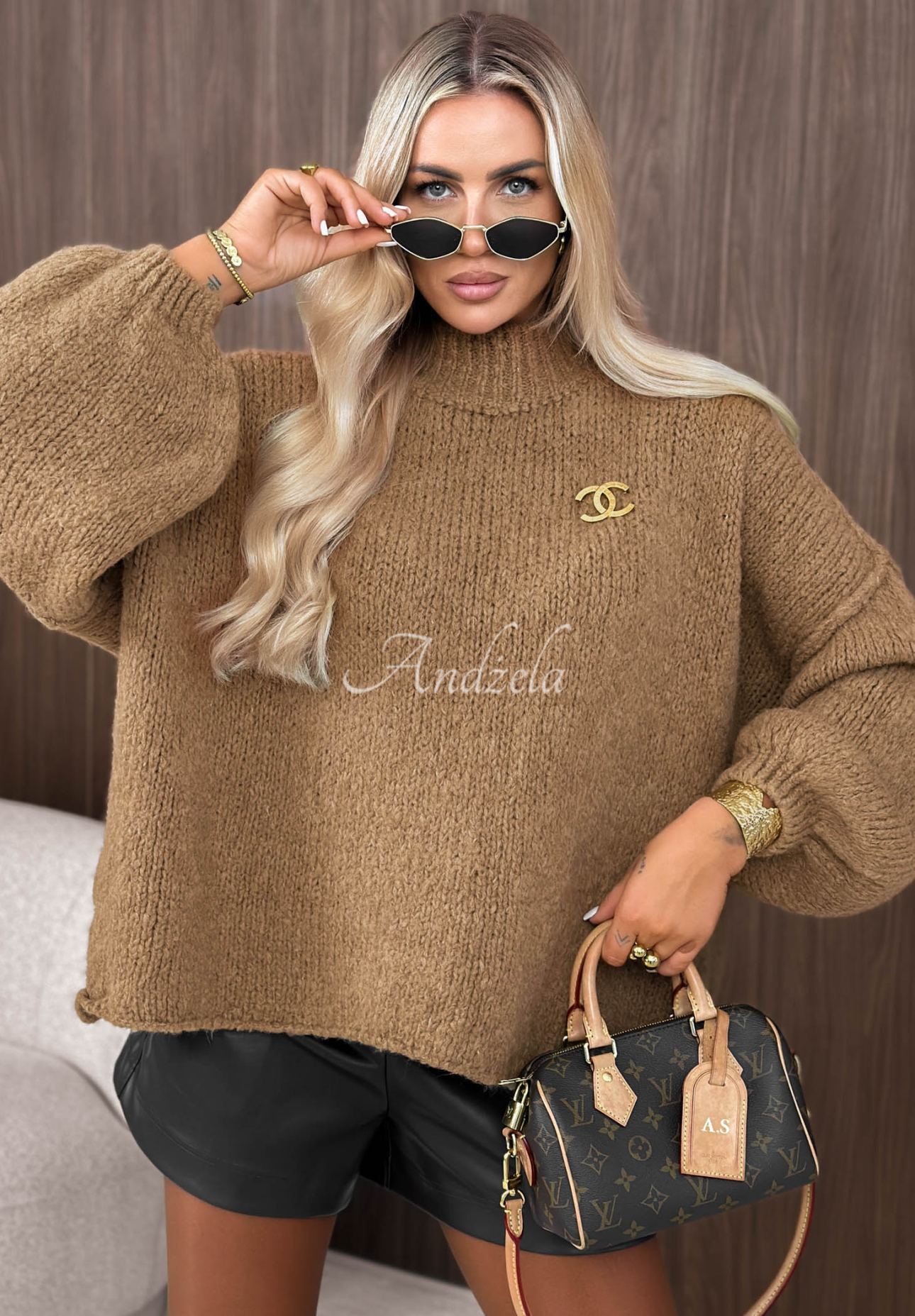 Pulover moale oversize cu lână și viscoză Lola Love
