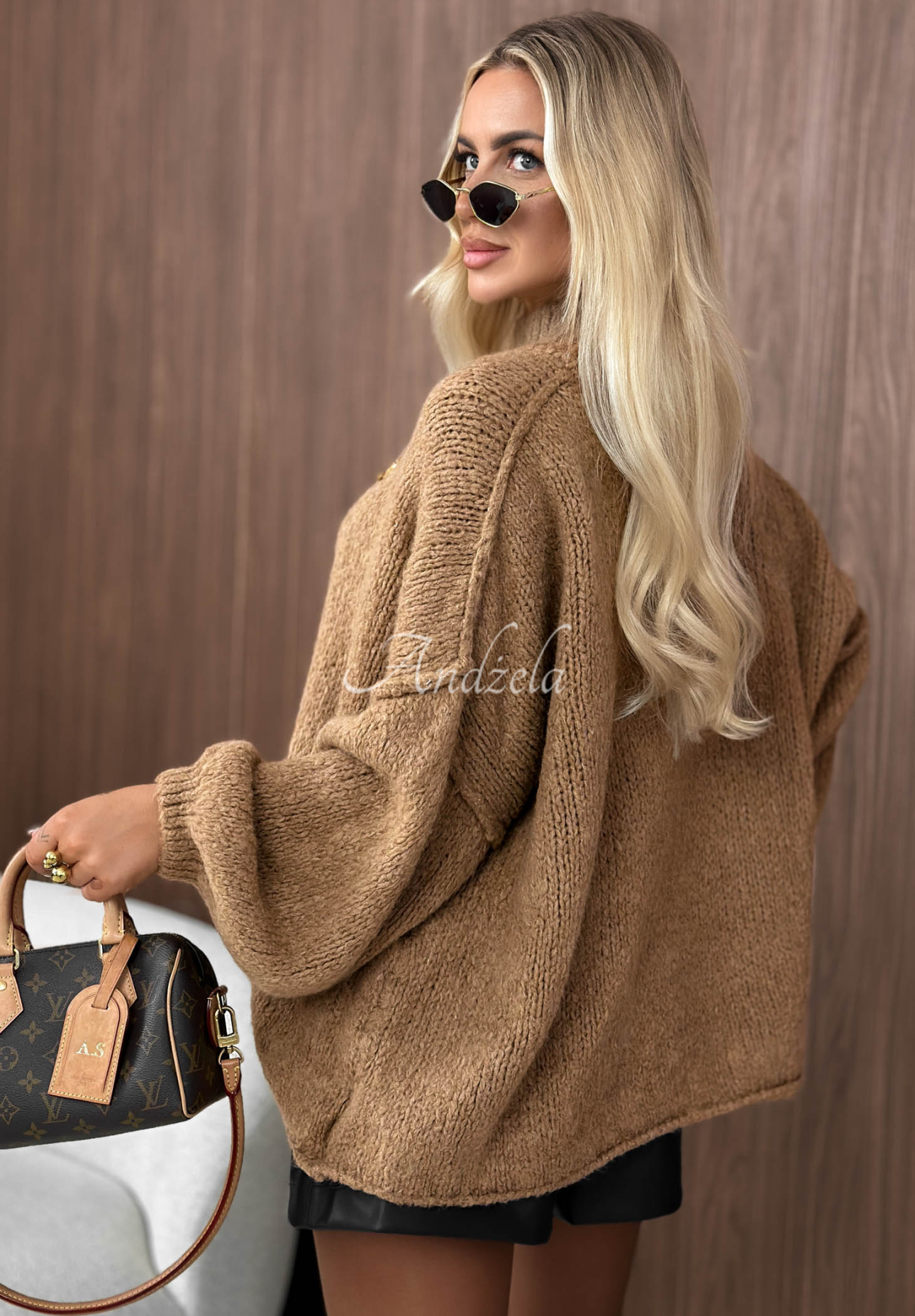 Pulover moale oversize cu lână și viscoză Lola Love