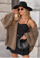 Pulover Cardigan oversize bez zapięcia Candle Nights kaki