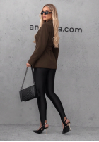 clasic Sacou z paskiem Bella Chic negru