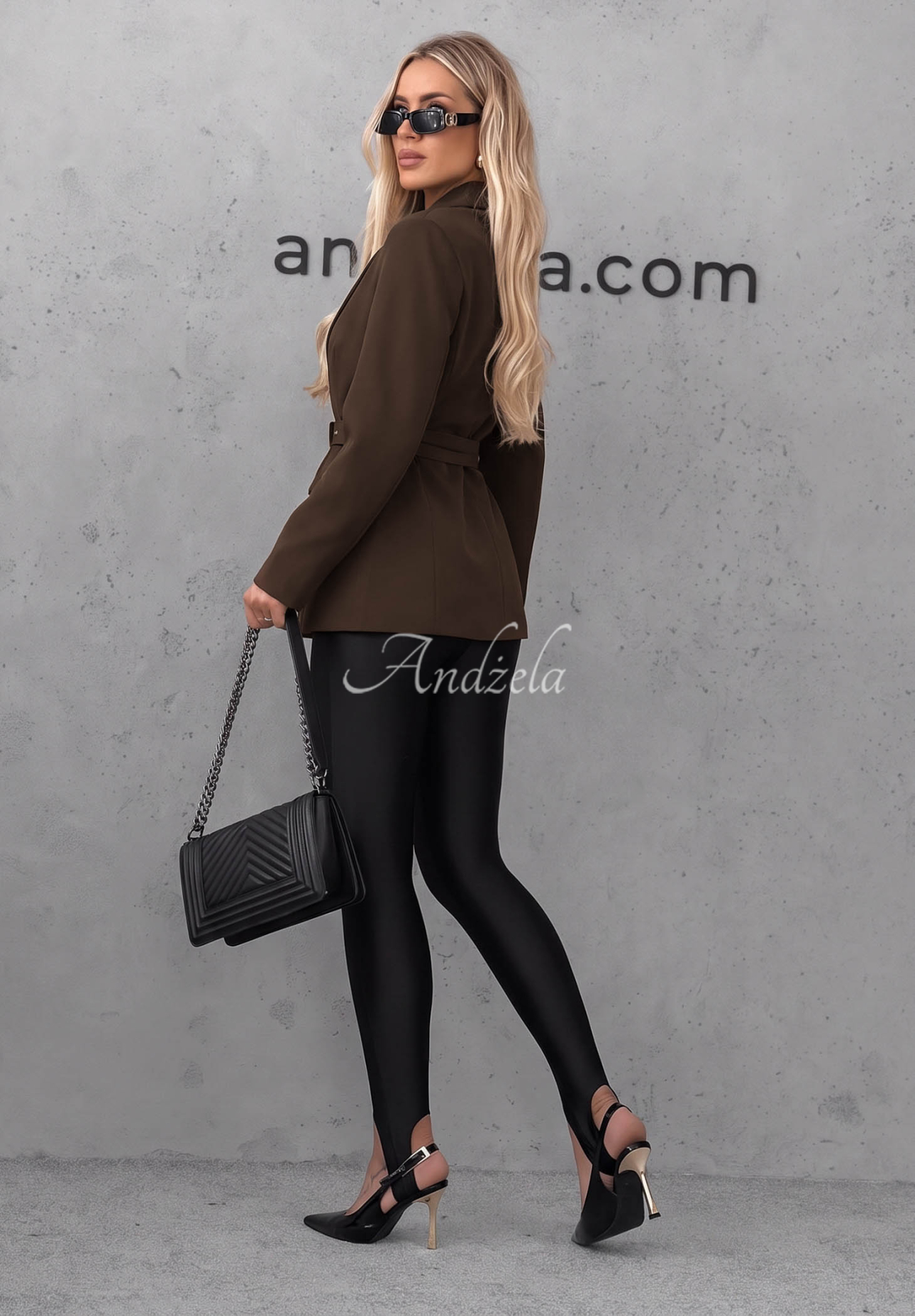Sacou clasic cu curele Bella Chic