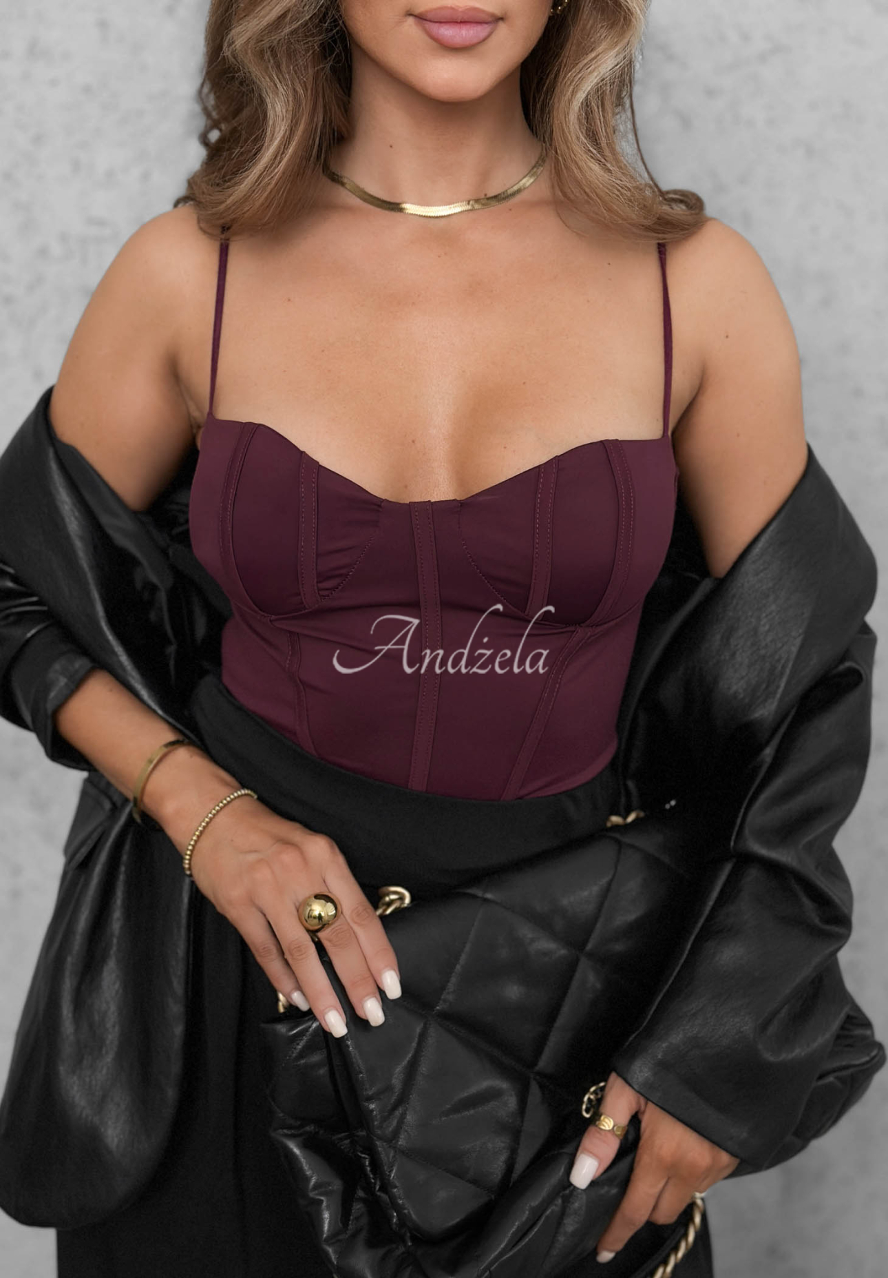 Top         corset scurt cu bretele Night Romance
