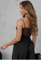 Krótki gorsetowy Top  na ramiączkach Night Romance ciocolatiu