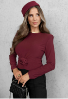 Bluză longsleeve z różą One Second negru