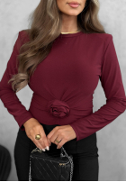 Bluză longsleeve z różą One Second negru