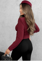 Bluză longsleeve z różą One Second negru