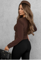 Bluză longsleeve z różą One Second negru