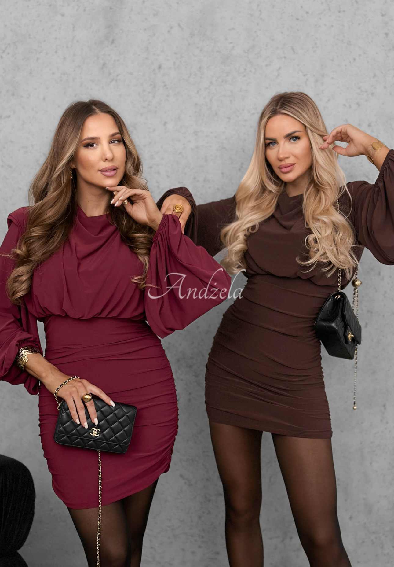 Rochie cu pliuri și pernițe la umeri Maybe Next Time
