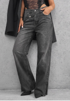 Pantaloni din denim straight Bad Babe bluemarin