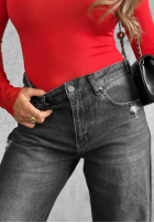 Pantaloni din denim z przetarciami Don't Touch gri