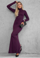 Dopasowana Rochie z golfem i rozcięciem Red Carpet negru
