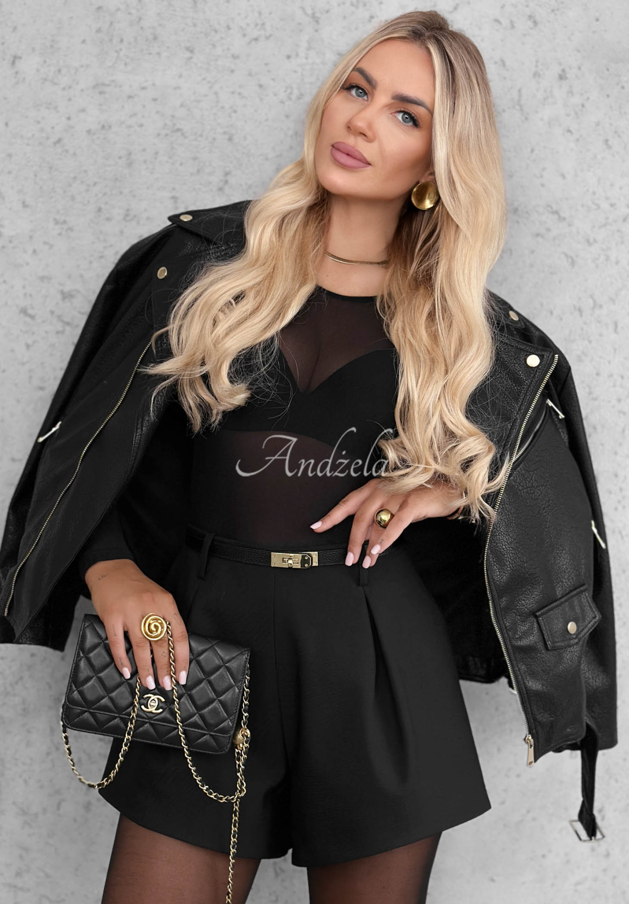 Body mulat cu mâneci lungi din plasă Little Shimmer