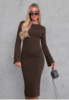 Rochie longsleeve dzwonek Champagne Nights negru