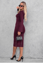 Rochie longsleeve dzwonek Champagne Nights negru