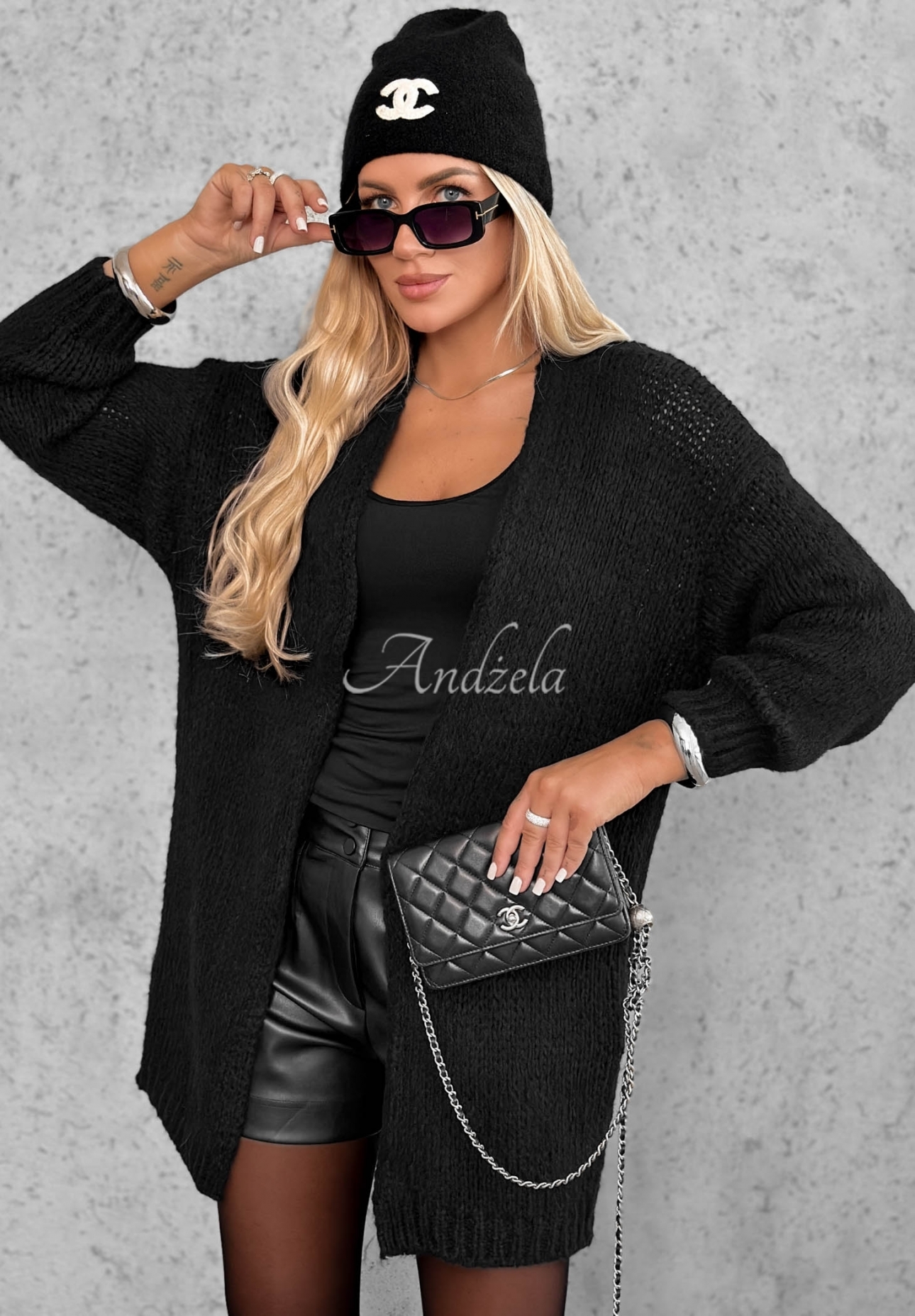 Cardigan lung tricotat Bueno